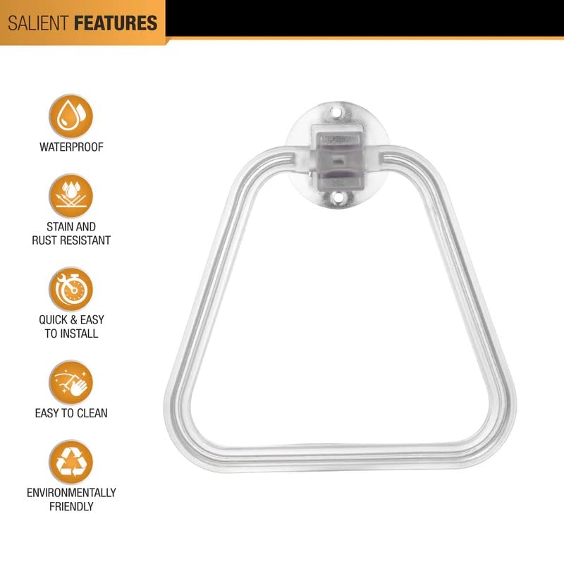 RUHE Ruhe® ABS Square Towel Ring | Bath Towel Stand | Towel Hanger for Wash Basin and Bathroom | Napkin Ring for Kitchen  - Image 2