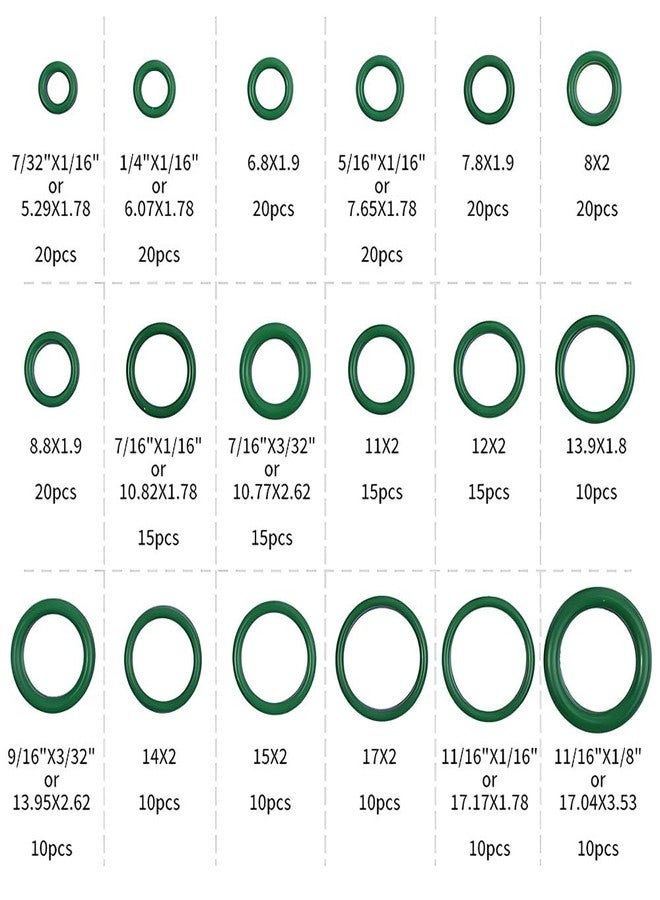 Saipe 3 Sets Car A/C Repair Kit, 270pcs Rubbber O-Ring Assortment Kits Seal Gasket Washer Set + 40PCS Car Air Conditioner Valve Core Kit R12 R134a A/C Valves Cores + 10pcs R134a AC Valve Caps - Image 4