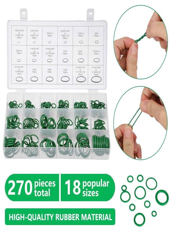 Saipe 3 Sets Car A/C Repair Kit, 270pcs Rubbber O-Ring Assortment Kits Seal Gasket Washer Set + 40PCS Car Air Conditioner Valve Core Kit R12 R134a A/C Valves Cores + 10pcs R134a AC Valve Caps - Image 5