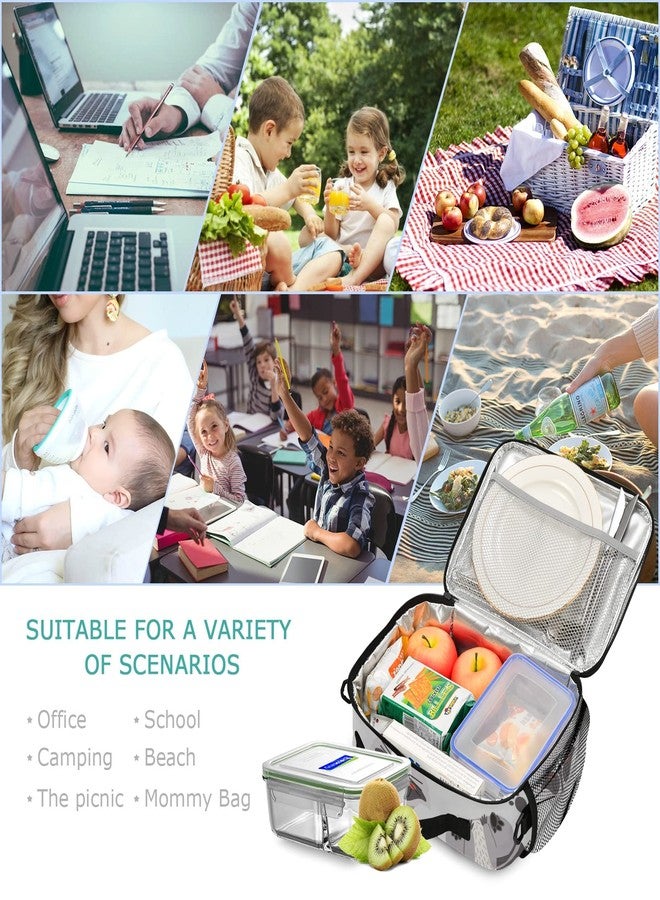 Kcldeci Raccoon Cute Lunch bag, Portable/Reusable Lunch Box for Women/Men/Adult, Insulated Cooler Tote Bag for Work/School/Travel/Picnic - Image 2