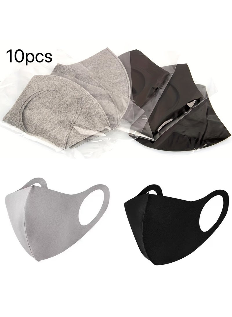 10 Pack of Respirator Black Adult (5 Black, 5 Grey) - Image 1