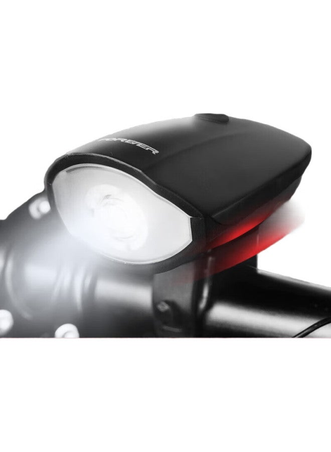 Forever Bicycle Front Light Two-In Bike Light Bell, High Brightness Bike Light + Horn Rechargeable Model + Tail Light - Image 2