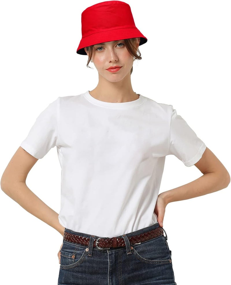 Falari Men Women Unisex Cotton Bucket Hat 100% Cotton Packable for Travel Fishing Hunting Summer Camp - Image 2