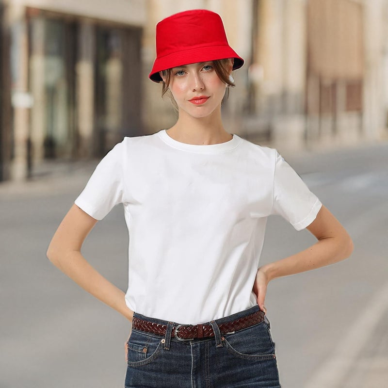 Falari Men Women Unisex Cotton Bucket Hat 100% Cotton Packable for Travel Fishing Hunting Summer Camp - Image 5