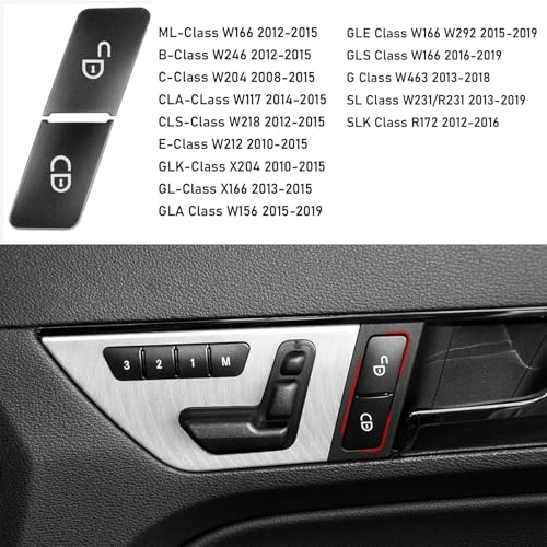 Jaronx Compatible with Mercedes Benz Door Lock Switch Button Replacment, Door Lock Control Buttons for B-Class W246,C-Class W204,E-Class W212,ML W166,CLA W117,GLK X204,GL X166,CLS (Passenger Side) - Image 3