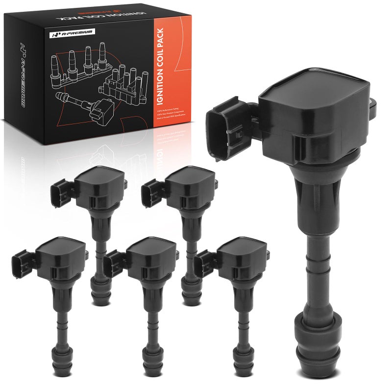 APremium Set of 6 Ignition Coil Packs Compatible with Nissan Altima 20022006 Murano 20052008 Quest 20042009 35L Frontier 20052020 40L Infiniti I35 20022004 QX4 20012003 35L