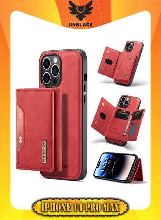 Wallet Case Compatible with iPhone 14 Pro Max DG-MING Premium Leather Phone Case Back Cover Magnetic Detachable with Trifold Wallet Card Holder Pocket for iPhone 14 Pro Max (Red) - pzsku/Z4F3B4FE53F2CAC39AF1FZ/45/_/1725045584/531d70f8-8c7f-45fa-afd3-61e078c8dc44