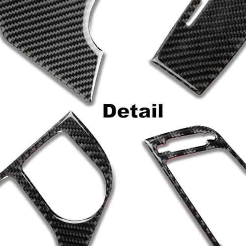 Fancemot Real Carbon Fiber Center Console Dashboard Air Vent Gear Cup Holder Panel Cover Trim Compatible with Infiniti Q50 2014-2024 & Q60 2017-2022 - Image 5