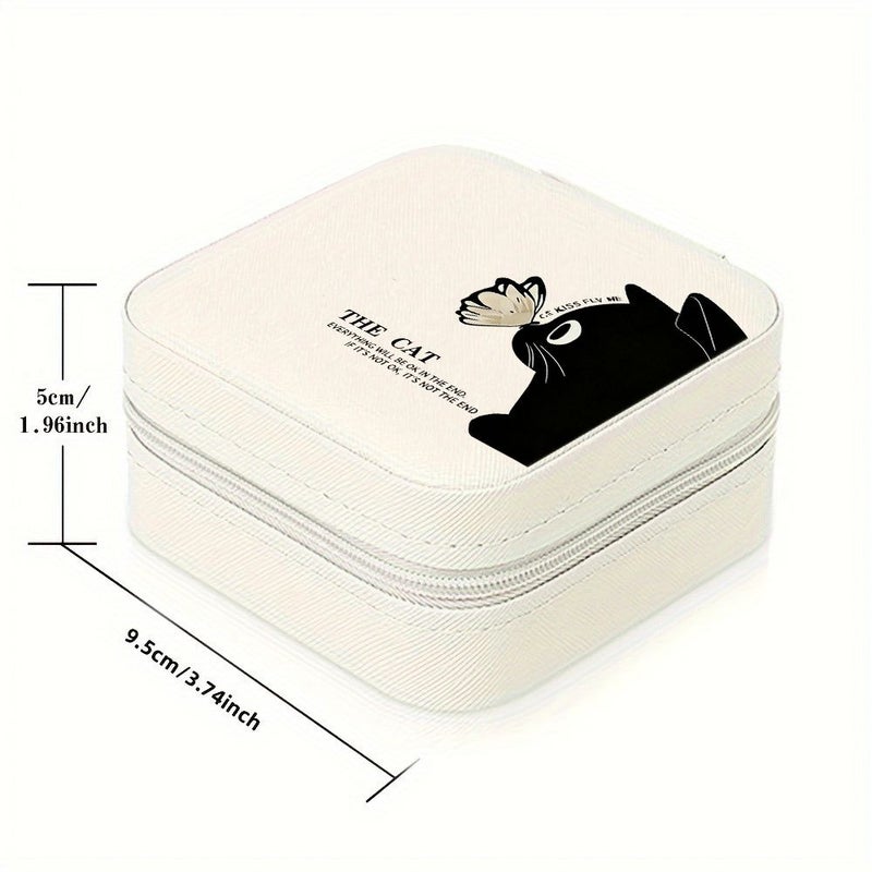 Pink Portable Mini Travel Jewelry Box Organizer for Rings Earrings - Image 3