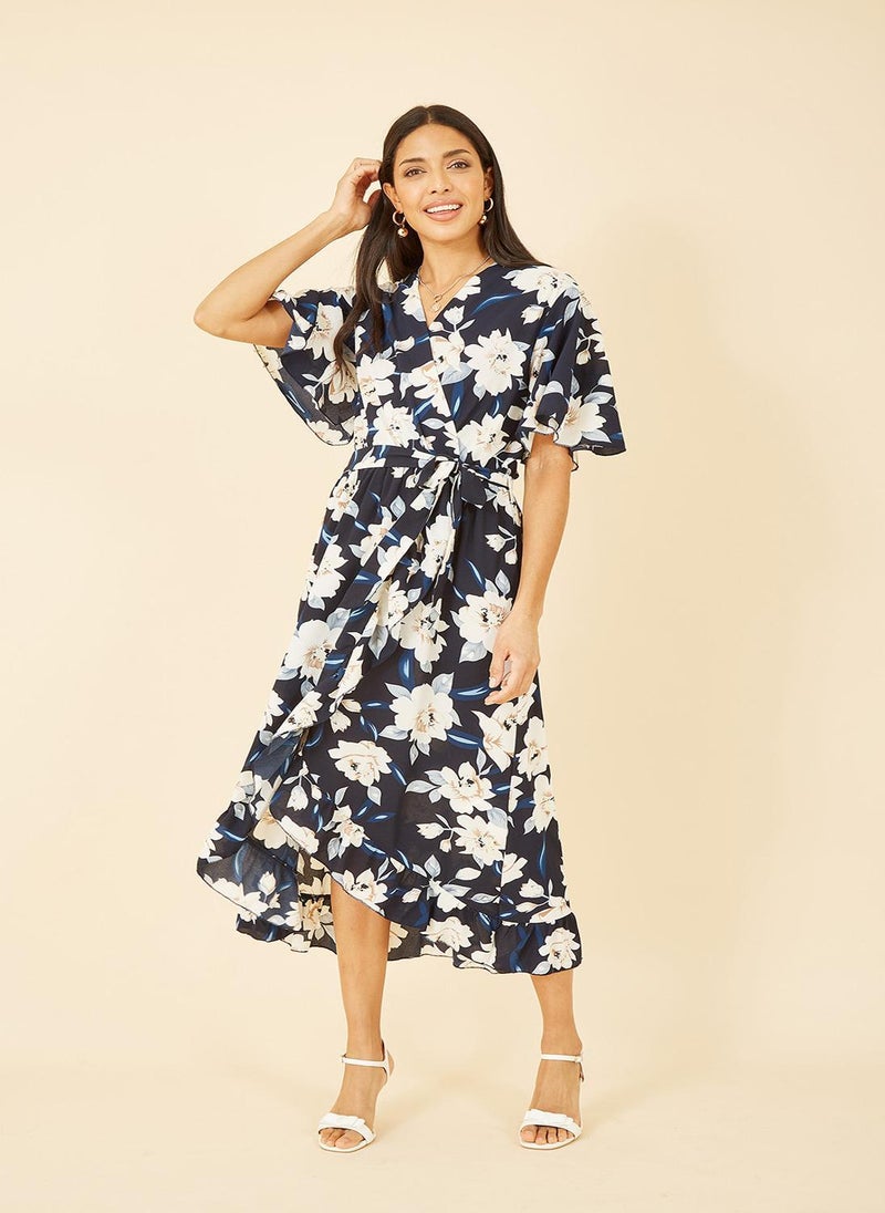 MELA LONDON Floral Print Wrap Dress - Image 1