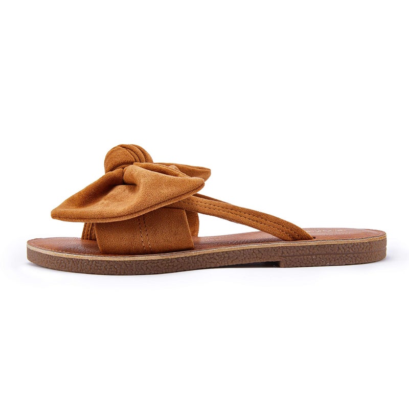 FISACE Womens Slip On Flip Flops Ring Toe Strappy Casual Summer Gladiator Flat Sandals - Image 5