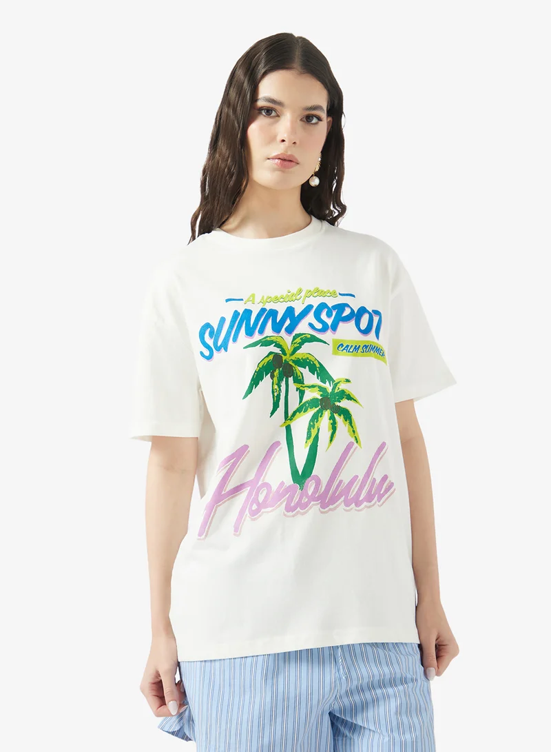 ريبلز مع نمشي Ladies Drop Shoulder T-shirt