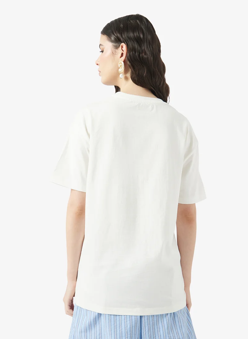 ريبلز مع نمشي Ladies Drop Shoulder T-shirt