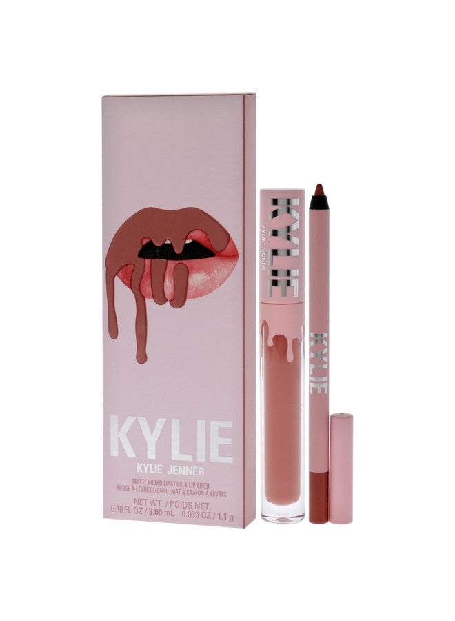 كايلي كوزماتيكس مجموعة أحمر شفاه كايلي كوزماتيكس غير اللامعة - 802 كاندي للنساء - قطعتان، أحمر شفاه سائل غير لامع، 0.10 أونصة، وقلم تحديد شفاه، 0.03 أونصة - Image 4