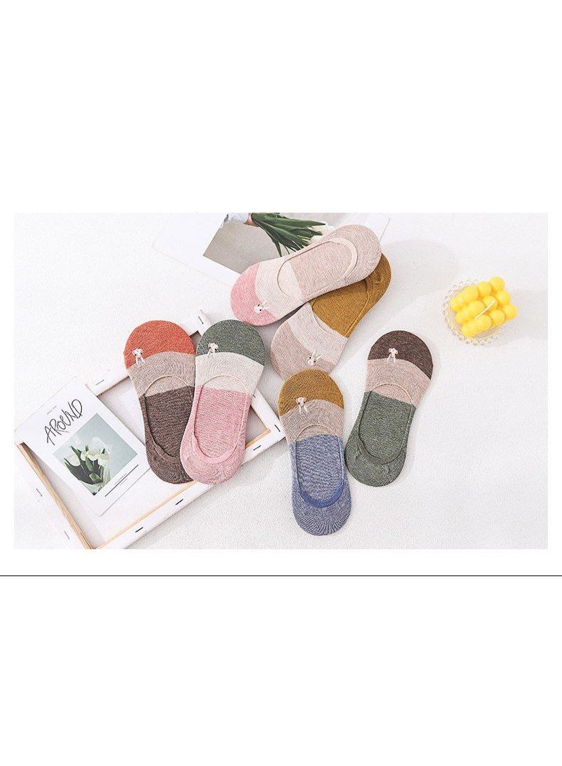 TRENDORA Women's Secret Now Show Cotton Blend Socks, Multi Color, Regular Size, 6 Pairs , Casual Athletic Style - Image 2