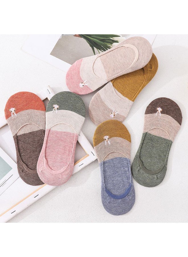 TRENDORA Women's Secret Now Show Cotton Blend Socks, Multi Color, Regular Size, 6 Pairs , Casual Athletic Style - Image 3