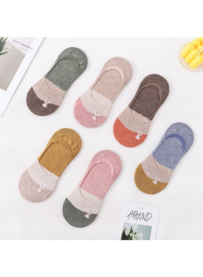 TRENDORA Women's Secret Now Show Cotton Blend Socks, Multi Color, Regular Size, 6 Pairs , Casual Athletic Style - Image 4