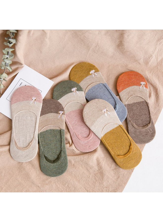 TRENDORA Women's Secret Now Show Cotton Blend Socks, Multi Color, Regular Size, 6 Pairs , Casual Athletic Style - Image 5