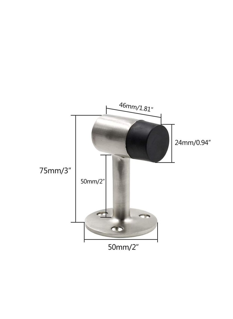 Y&D Floor Stop Door Catch Holder 3 Inch Heavy Duty Stopper Protecting Wall Stainless Steel Brushed Nickel Pack of 1  - Image 2