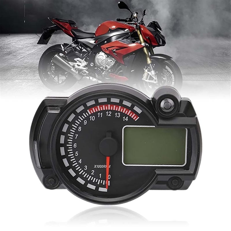 DEMULAX 15000rpm Motorcycle Digital Speedometer Tachometer - Image 2