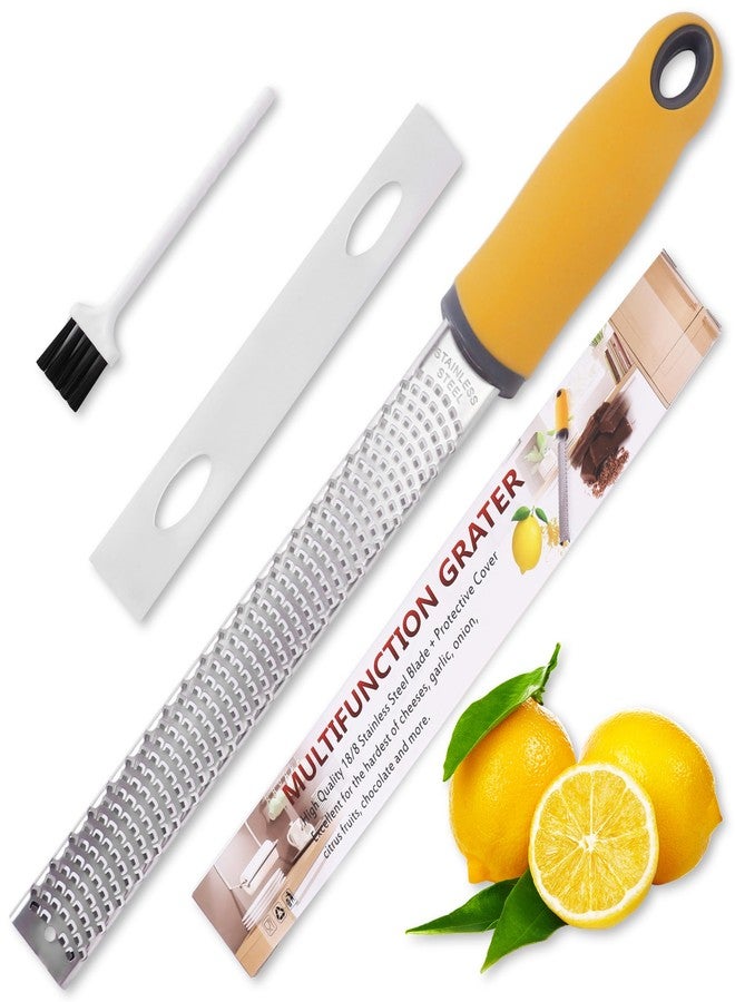 Canachive Lemon Zester Grater, Citrus Zester Grater with Handle, Kitchen Gadgets for Cheese, Lemon, Chocolate, Nutmeg, Ginger, Fruit, Vegetable, Stainless Steel Micro Cheese Grate, Dishwasher Safe(Narrow) - Image 1