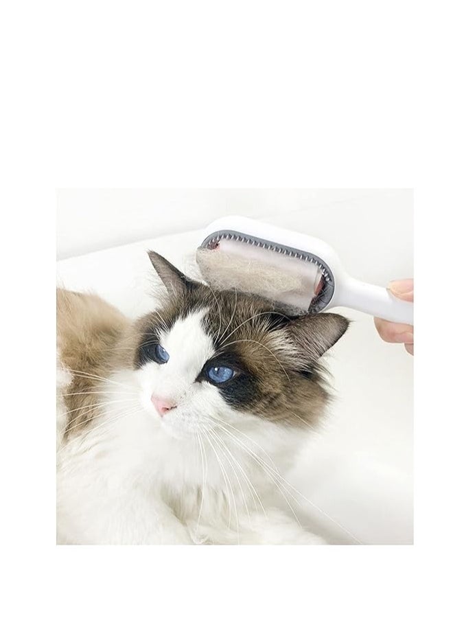 HAPPY PUSS - Pet grooming brush for long and short haired Cats and dogs, pet cleaning tool, Massage and Removal of loose Fur and Tangled hair. Professional pet comb 3-in-1-pink color - Image 1