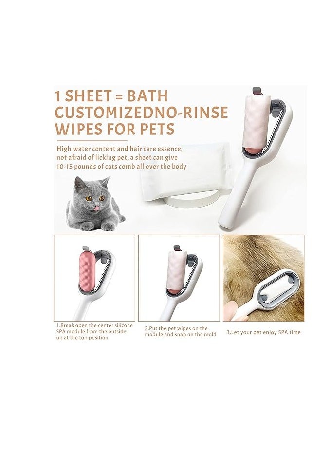 HAPPY PUSS - Pet grooming brush for long and short haired Cats and dogs, pet cleaning tool, Massage and Removal of loose Fur and Tangled hair. Professional pet comb 3-in-1-pink color - Image 1