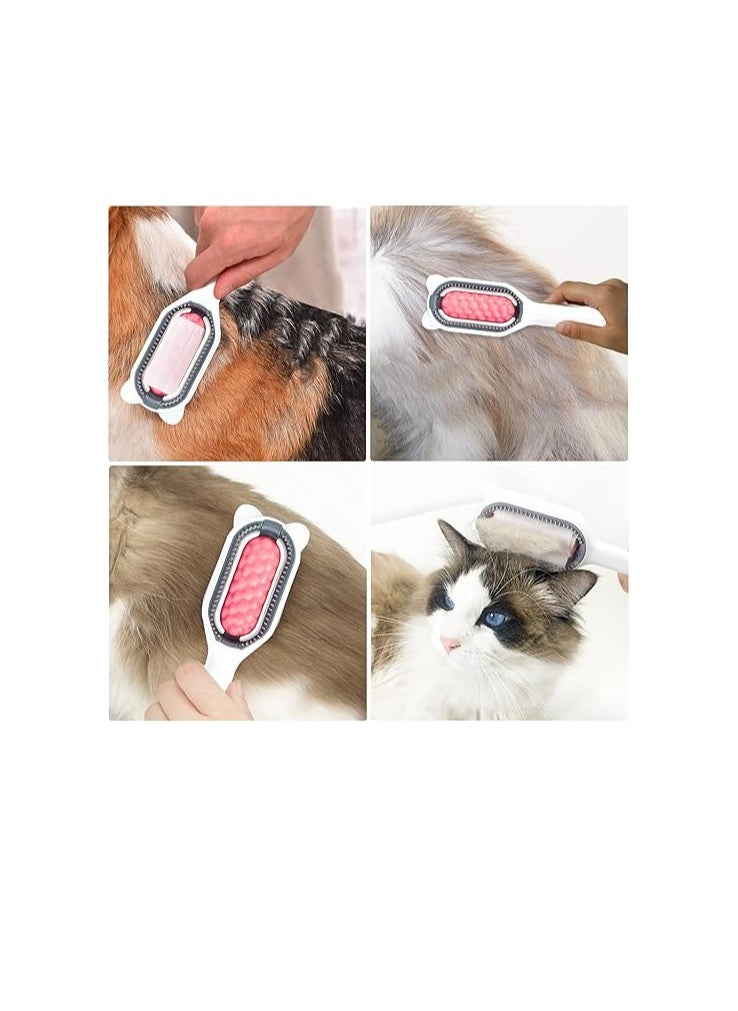 HAPPY PUSS - Pet grooming brush for long and short haired Cats and dogs, pet cleaning tool, Massage and Removal of loose Fur and Tangled hair. Professional pet comb 3-in-1-pink color - Image 1