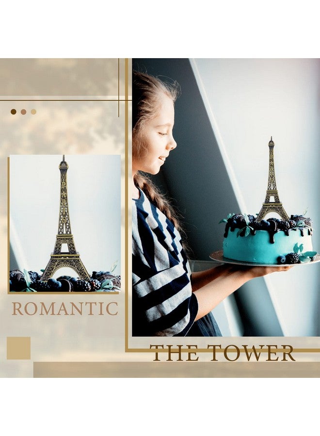Shimeyao 3 Pcs Eiffel Tower Cake Topper Paris Eiffel Tower Centerpiece Mini Statue Decor Figurine Table Tower Eiffel Home Decoration for Party (6 Inch) - Image 4