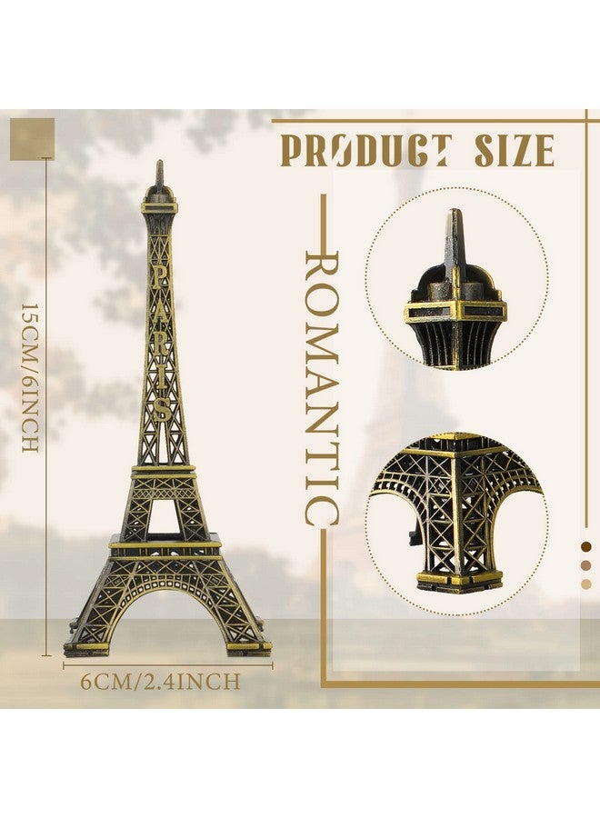 Shimeyao 3 Pcs Eiffel Tower Cake Topper Paris Eiffel Tower Centerpiece Mini Statue Decor Figurine Table Tower Eiffel Home Decoration for Party (6 Inch) - Image 2
