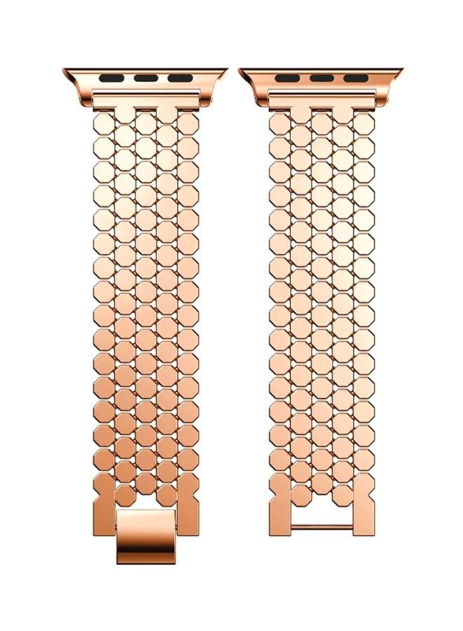 Loquat Replacement Strap For Apple Watch Series 4 40mm Rose Gold - Image 2