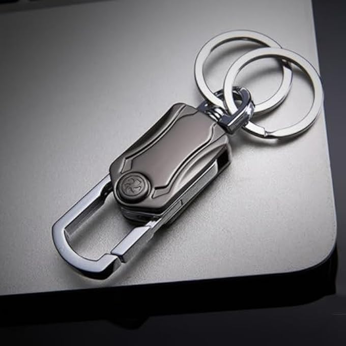 MULTIFUNCTIONAL KEYCHAIN, 2 PCS ROTATABLE CARABINER KEYCHAIN WITH BOTTLE OPENER, DURABLE KEY HOLDER FOR MEN AND WOMEN, 360 DEGREE SWIVEL KEY FOB FOR CAR KEYS AND HOUSE KEYS - Image 5