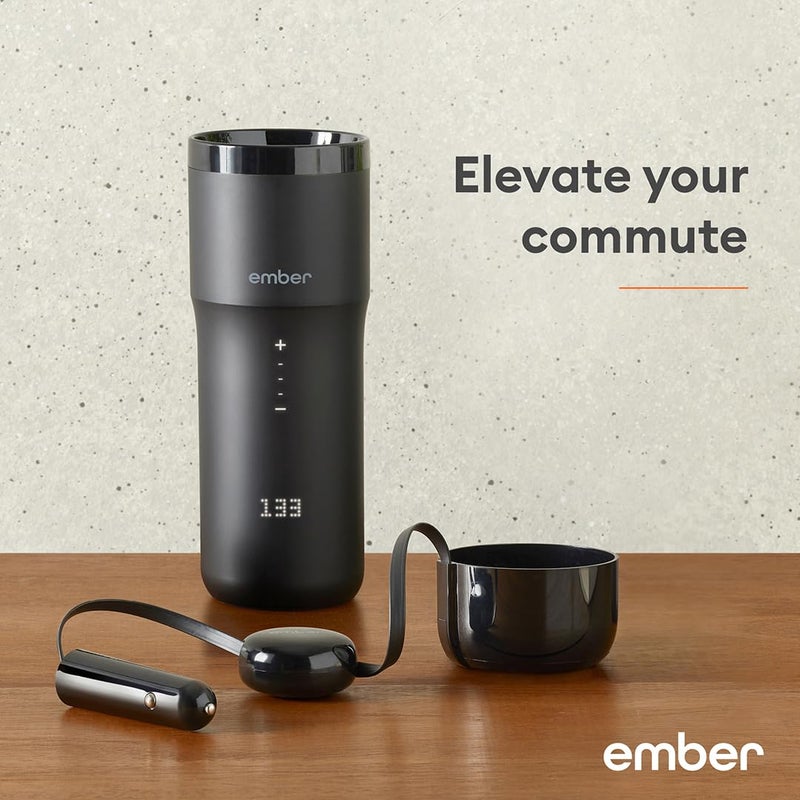 Ember Travel Mug 2+, 12 oz, Temperature Control Smart Travel Mug, Black (with Apple Find My) - Image 2