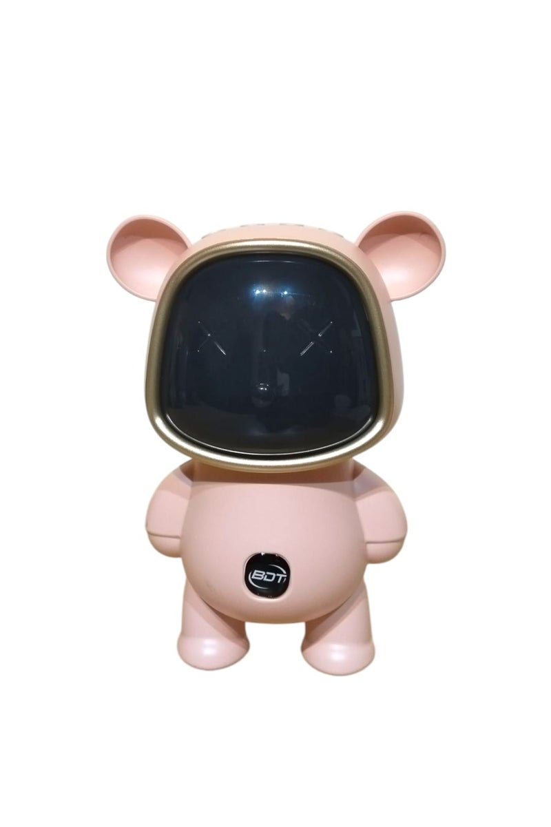 BDT مكبر صوت لاسلكي AN152 صغير يعمل بتقنية البلوتوث اللاسلكي| 5-7 ساعات من وقت التشغيل| أضواء RGB زاهية| تأثير صوتي RGB| أوضاع تشغيل متعددة BTV5.3/TF بطاقة BTV5.3/TF/محرك أقلام ومنفذ شحن من النوع C (وردي) - Image 1