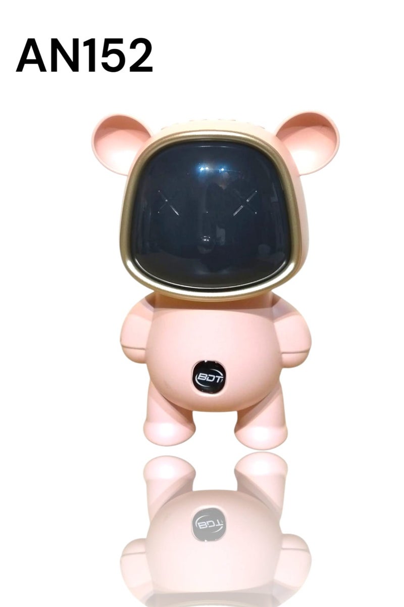 BDT مكبر صوت لاسلكي AN152 صغير يعمل بتقنية البلوتوث اللاسلكي| 5-7 ساعات من وقت التشغيل| أضواء RGB زاهية| تأثير صوتي RGB| أوضاع تشغيل متعددة BTV5.3/TF بطاقة BTV5.3/TF/محرك أقلام ومنفذ شحن من النوع C (وردي) - Image 2