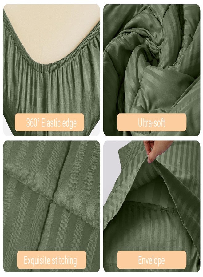 ZPECC Toddler Bedding Set - 4 Piece Hypoallergenic Baby Crib Bedding Set for Boys and Girls, Includes Toddler Comforter, Flat Sheet, Fitted Sheet and Pillowcase, Olive Green - Image 3