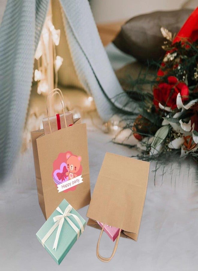 Joybe 100 Pack 5.95x3.25x8 Inch Small Brown Paper Bags with Handles Bulk, Kraft Paper Gift Bags for Birthday Party Favors Grocery Retail Shopping Business Goody Craft Sacks (Plain Natural, 100pcs) - Image 5