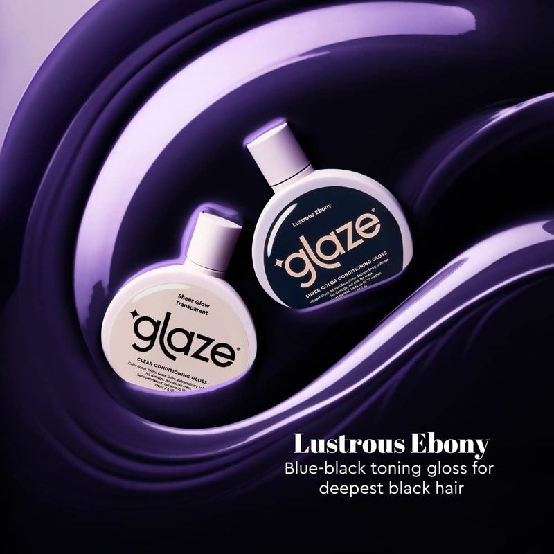 Glaze Lustrous Ebony Super Color Conditioning Gloss 6.4fl.oz & GlaziPlex Super Bond Repair Hair Treatment, 120ml. 4-in-1 Deep Conditioning Hair Mask - Image 3