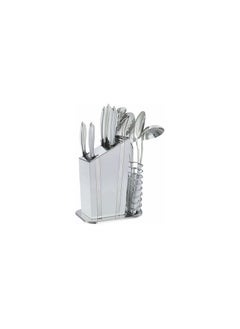 Generic 12-Piece Stainless Steel Knife and Distribution Set with Finish, White BSE015WS231 