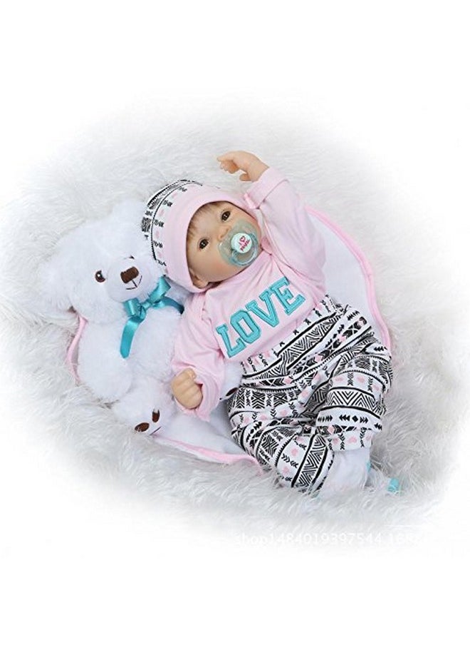 Pedolltree - Reborn Dolls Baby Clothes Pink Outfits For 20"- 22" Reborn Doll Girl Baby Clothing Baby Sets - Image 1