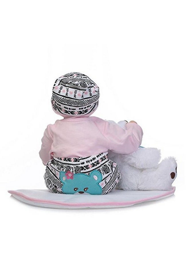 Pedolltree - Reborn Dolls Baby Clothes Pink Outfits For 20"- 22" Reborn Doll Girl Baby Clothing Baby Sets - Image 1