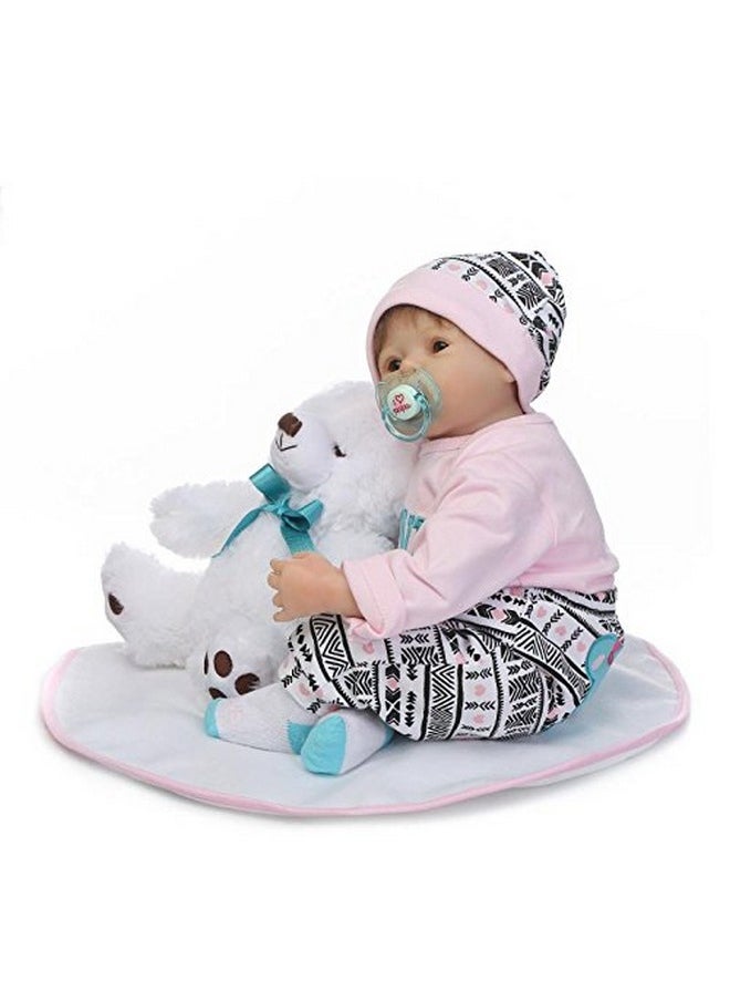 Pedolltree - Reborn Dolls Baby Clothes Pink Outfits For 20"- 22" Reborn Doll Girl Baby Clothing Baby Sets - Image 1