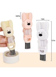 oldlaiben 3-in-1 Cup Lid Brush, Thermos Mug Brush, Multi-purpose Crevice Cleaning Brush, Bottle Brush, Portable Gap Cleaning Brush for Cup Lids, Milk Bottles, Molds (3Pcs)  - Image 4