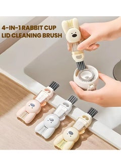 oldlaiben 3-in-1 Cup Lid Brush, Thermos Mug Brush, Multi-purpose Crevice Cleaning Brush, Bottle Brush, Portable Gap Cleaning Brush for Cup Lids, Milk Bottles, Molds (3Pcs)  - Image 5