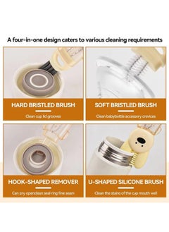 oldlaiben 3-in-1 Cup Lid Brush, Thermos Mug Brush, Multi-purpose Crevice Cleaning Brush, Bottle Brush, Portable Gap Cleaning Brush for Cup Lids, Milk Bottles, Molds (3Pcs)  - Image 3