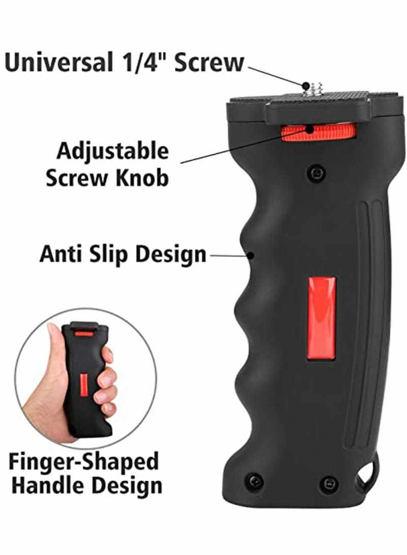 KASTWAVE Camera Handle Grip, Stabilizers 1/4"" Camera Handheld Stabilizer with Wrist Strap, Handle Grip Support Mount for DSLR Camera Camcorder Smartphone Action Camera Led Video Light - Image 2