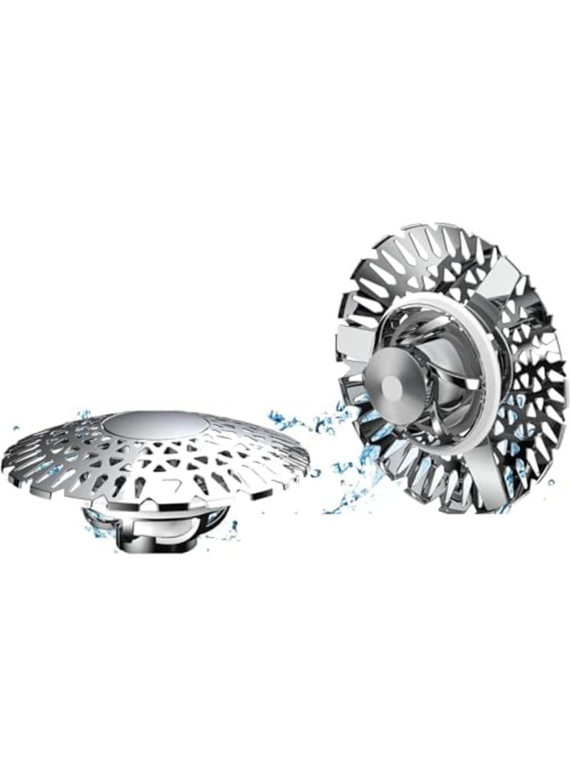 SYOSI Bathtub Drain Stopper with Hair Catcher – Pop Up Tub Stoppers with Detachable Cover, No Residual Water, Faster Drainage Bathroom Sink Excrete Plug for 1.5’’-1.97’’ Flow Out Hole (Chrome) - Image 1