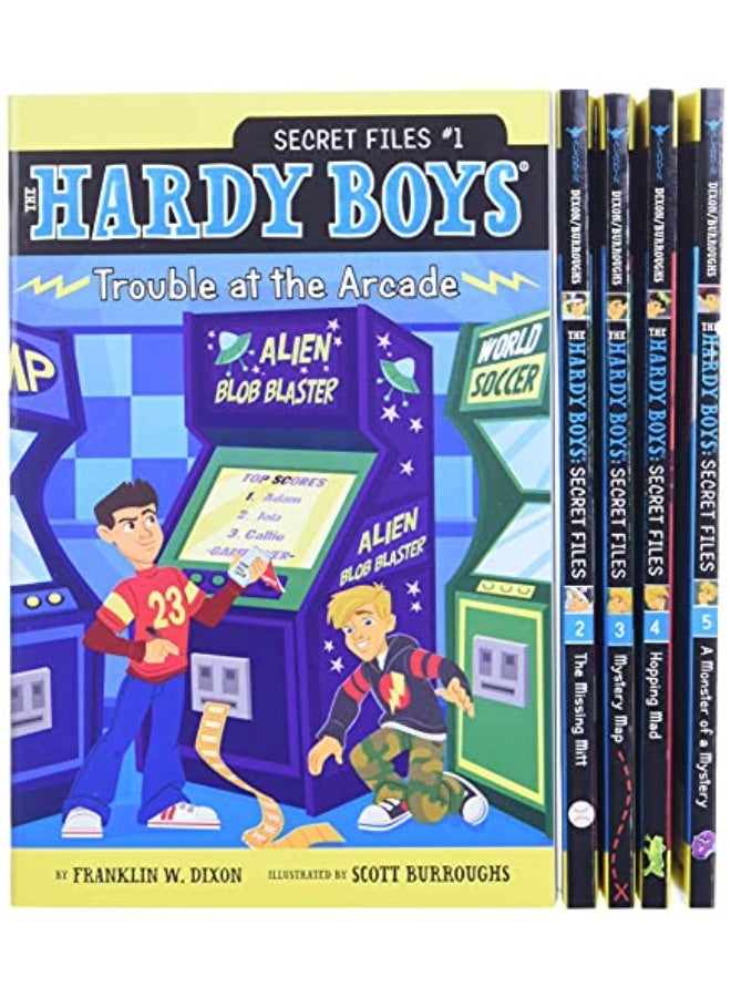 The Hardy Boys Secret Files Collection, Books 1-5: Trouble at the Arcade; The Missing Mitt; Mystery