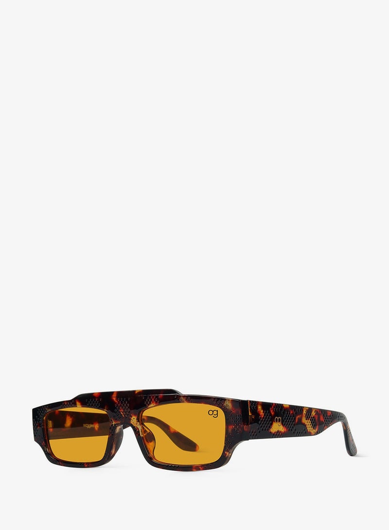 Woggles Designer orange Rectangle Sunglasses| Men &Women| 100% Uv Protection - Image 5