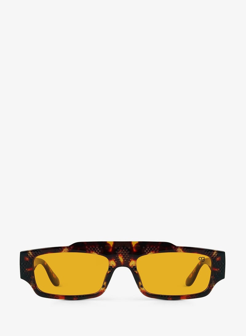 Woggles Designer orange Rectangle Sunglasses| Men &Women| 100% Uv Protection - Image 4